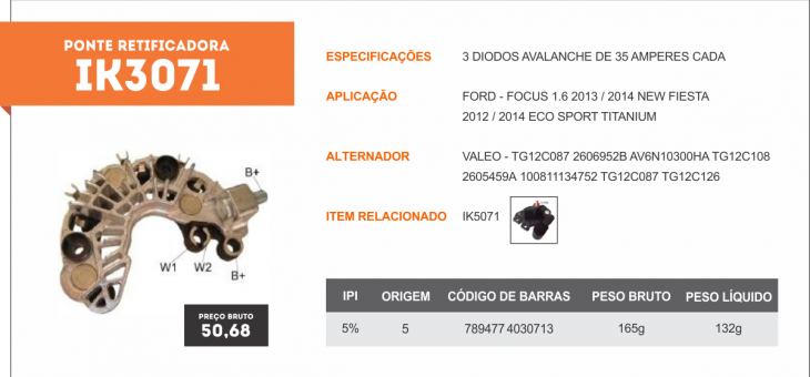 Lançamento Ikro – Ponte Retificadora IK3071